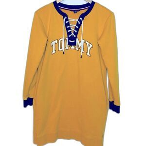 Tommy Hilfiger Logo Lace-Up Sweater Dress size XS
